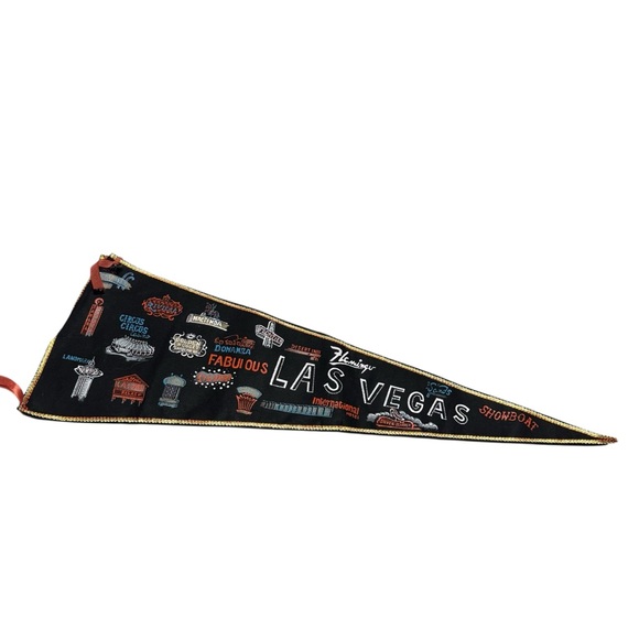 Other - Vintage Pennant Flag Las Vegas Hotels 70s Print Retro Home Decor Sin City